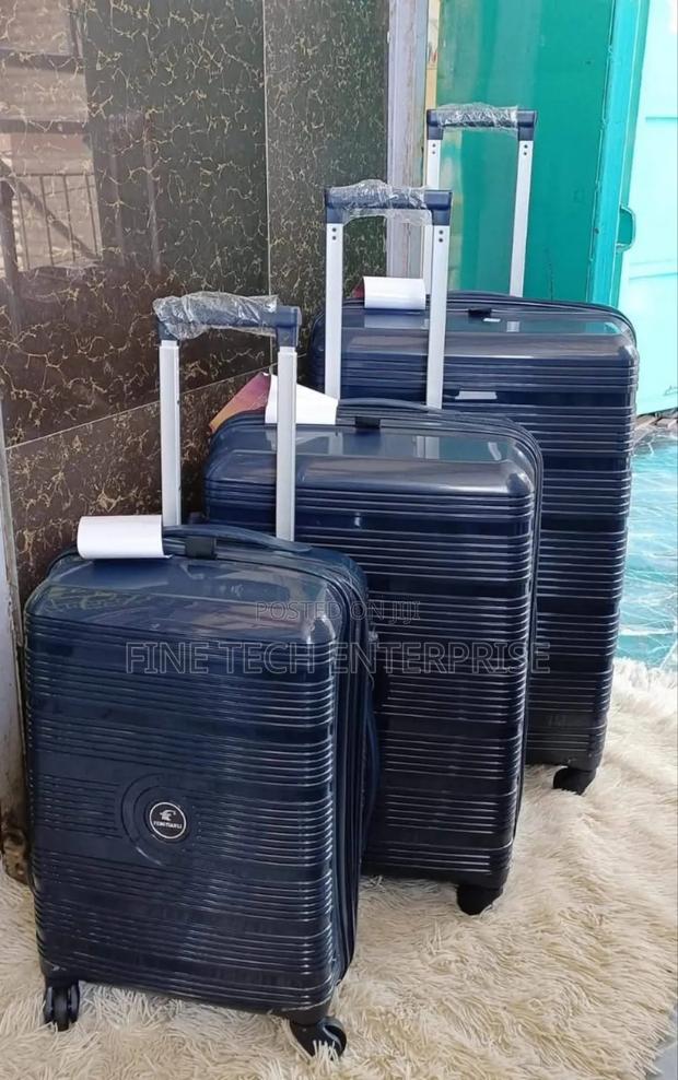 3 in 1 Unbreakable Double Zip Rubber Suitcases*