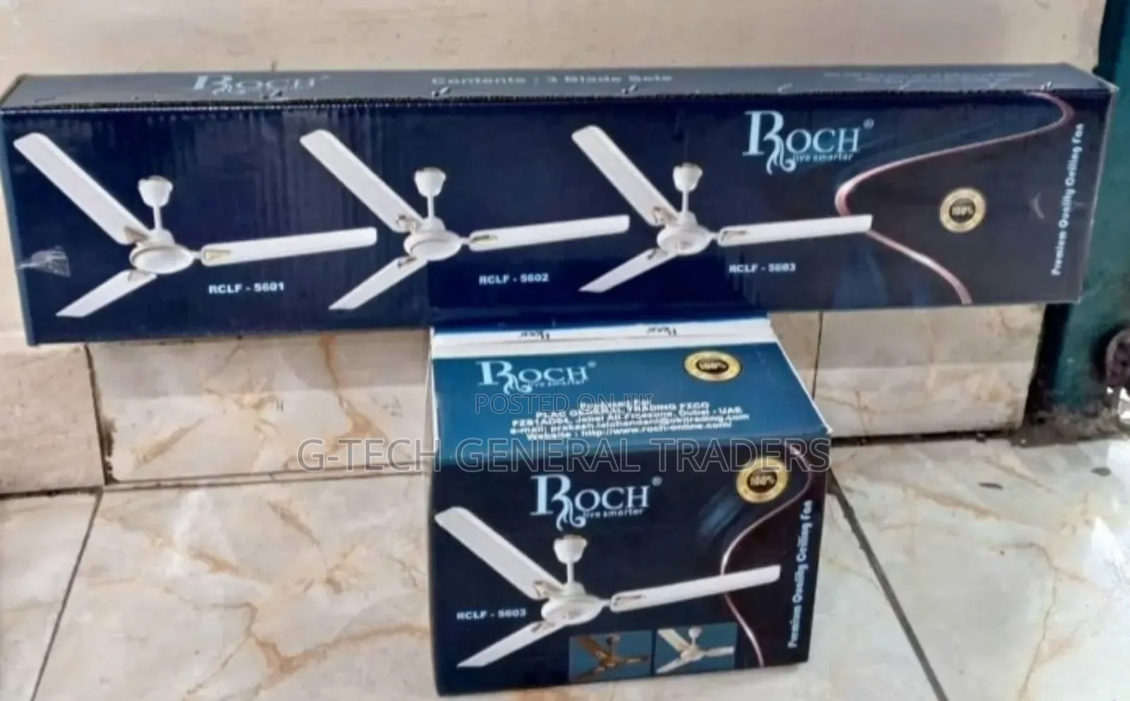 Roch Ceiling Fan White 56inch Heavy Duty