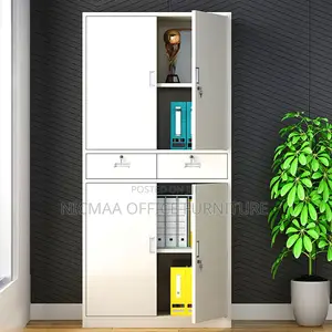 2-Door Metal Cabinet With Drawers