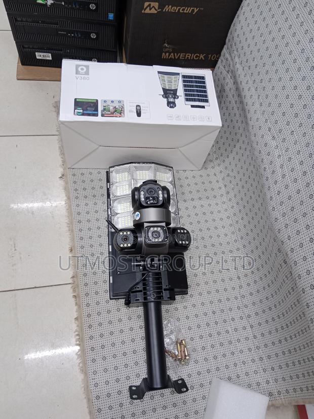 Solar Powered Streetlight With Security Camera - main view