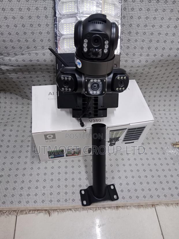 Solar Security Light With 3-Lens Hd Camera - main view