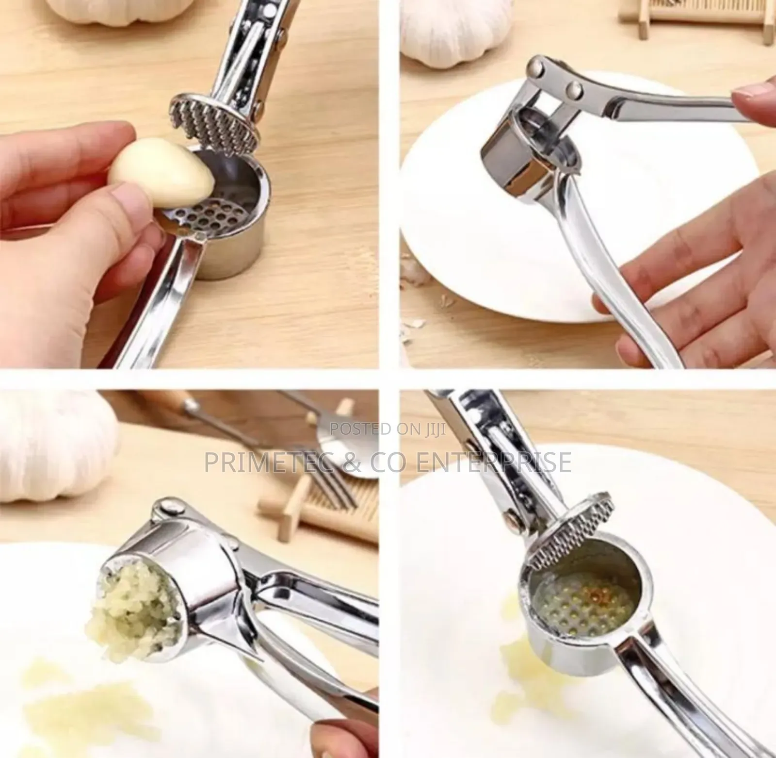 Stainless Steel Garlic Crusher