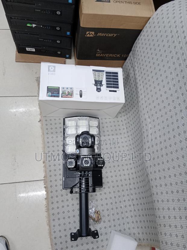 3-Lens Solar Hd Camera Security Street Light - main view
