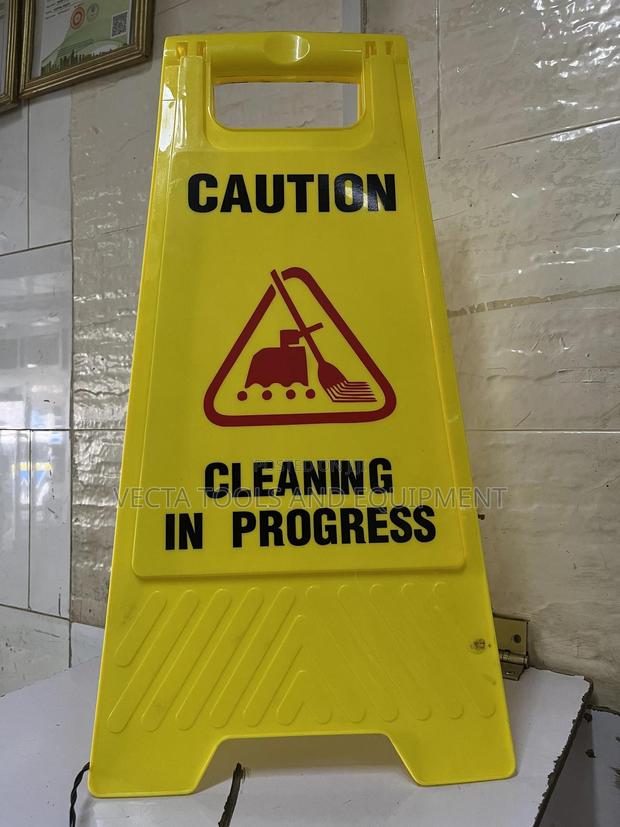 Cleaning In Progress Caution Board - main view