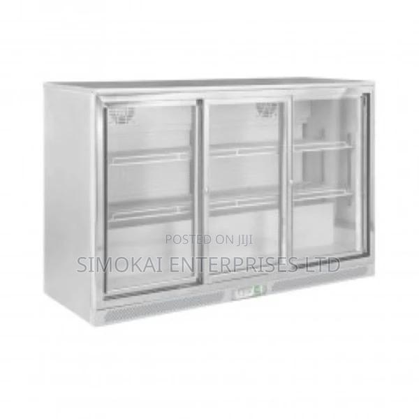 Dynamic Gn-320ls Back Bar Cooler Inox, 3 Sliding Doors - main view
