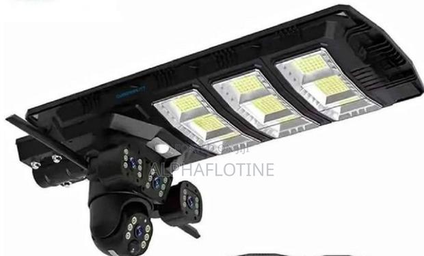 4g Solar Street Light With 3 Cameras Wireless CCTV - 450watts