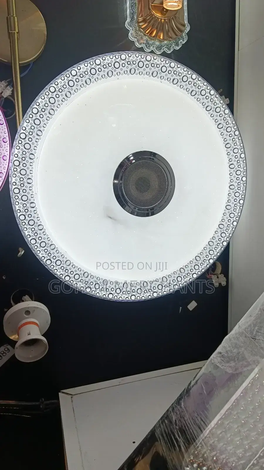 Led Chadalier Light With Bluetooth Speaker