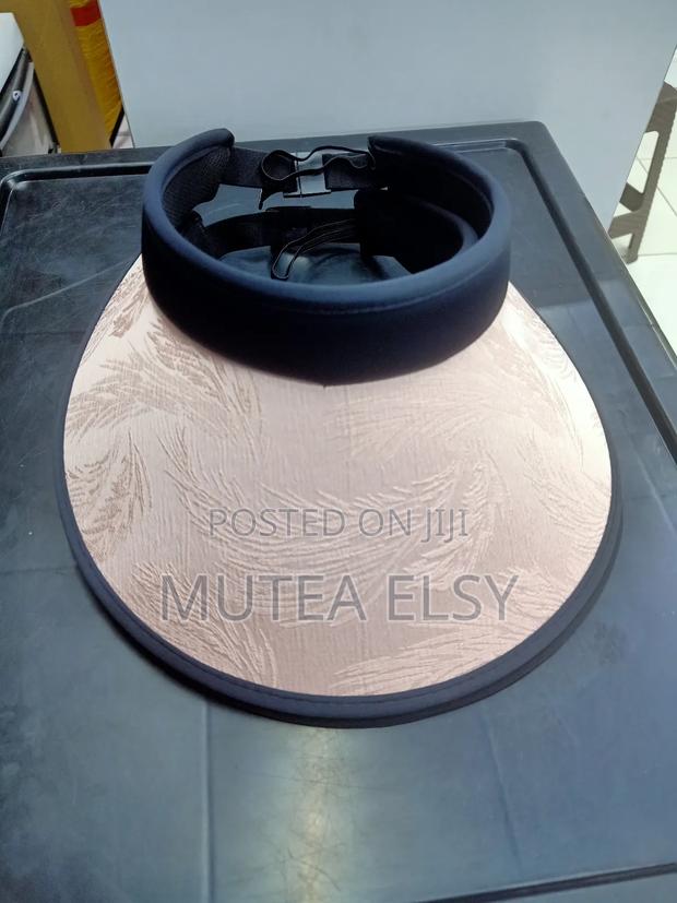 Peach Black Vintage Sun Visor Hats - main view