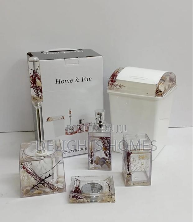 5pcs Water Shell Flower Bathroom Accessories-Alp - thumbnail 2