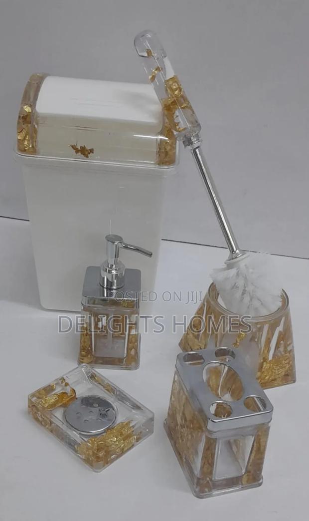 5pcs Water Shell Flower Bathroom Accessories-Alp - thumbnail 3
