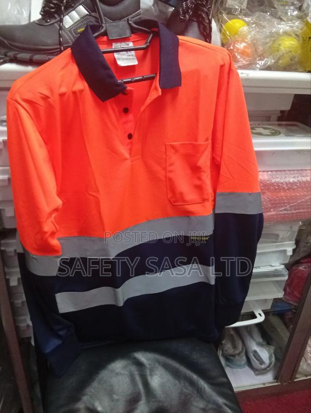 Reflective Safety Polo Shirt/Long Sleeve - thumbnail 3