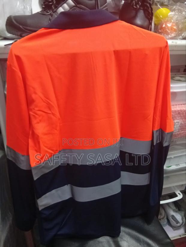 Reflective Safety Polo Shirt/Long Sleeve - thumbnail 4