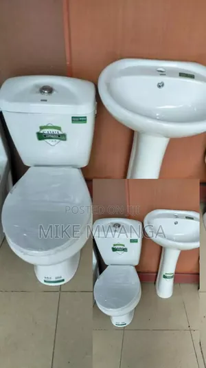 White Close Couple Toilets Seat