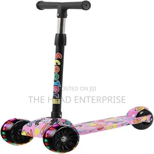 Pink With Lights Kids Heavy Duty Scooter