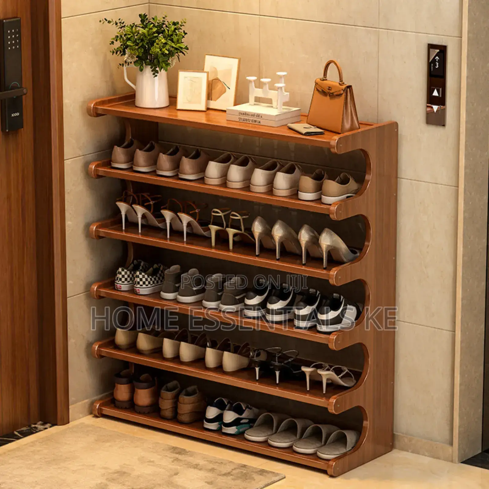 *6 Layer Bamboo Shoe Rack 83x23x80cm