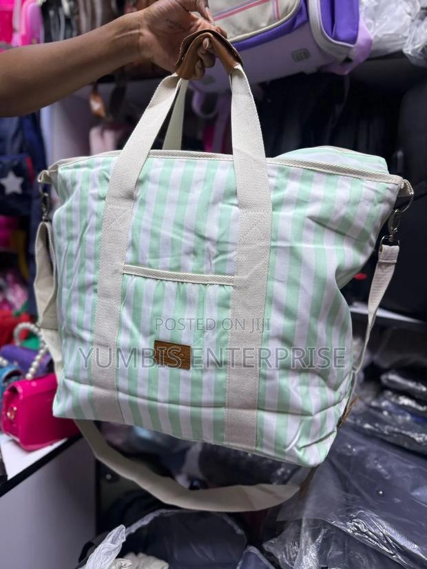Green Strip Tote Bag Big Size - thumbnail 2