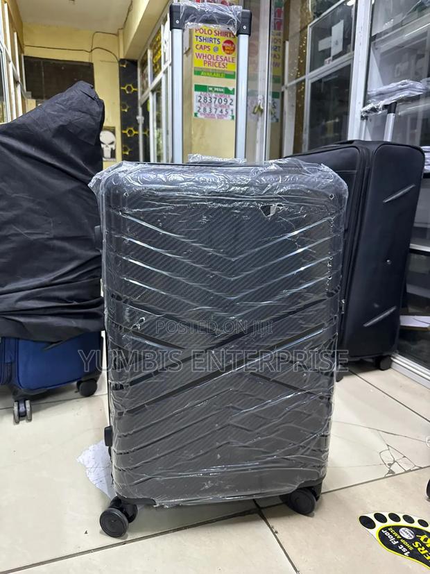 Black' Unisex Quality Rubber Pp Unbreakable Suitcase Height 66cm - main view