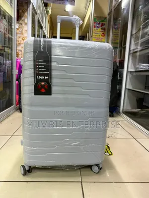 Xl Large Silver Grey Rubber Suitcase Height 75cm Biggest