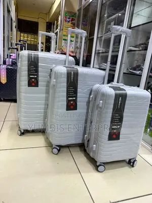 Xl No 1 Biggest 3.In 1 Rubber Unbreakable Suitcase (Light Grey)