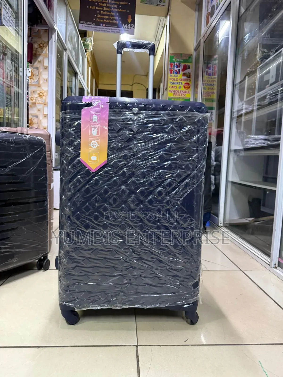 Xl Large Size 1 Large Navy Blue Suitcase