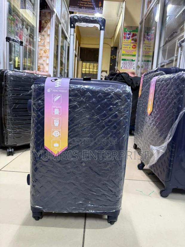 Small 1pc Rubber Navy Blue Suitcase at ,Each L - thumbnail 2