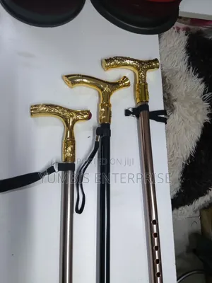 Elegant Quality Golden Silver Handles Walking Sticks, Sword