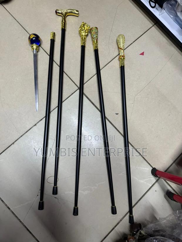 Elegant I Pimped Walking Sticks With Sword Inside, Gold Handle - thumbnail 3