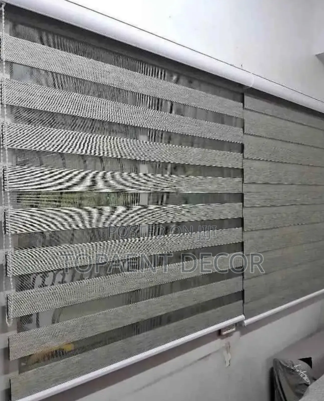 Grey Horizontal Soft Folds Window Curtains