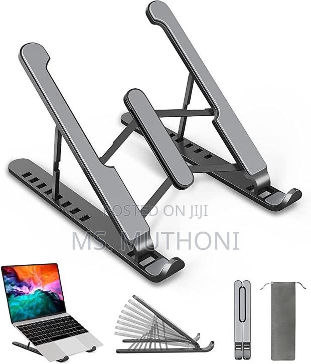 Aluminium (Metallic ) Adjustable Laptop Stand - thumbnail 8