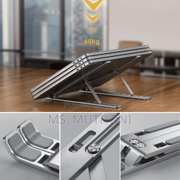 Aluminium (Metallic ) Adjustable Laptop Stand - thumbnail 4