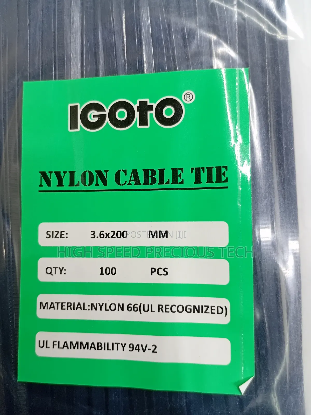 Cable Ties 3.6*200mm 8" Black Only
