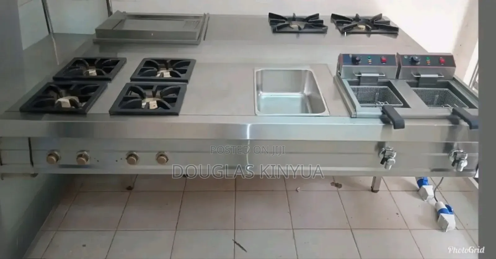 3unit Stainless Steel Commercial Cooking Range::