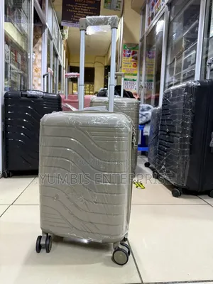 Small Carryon Suitcase Brown Beige Color for