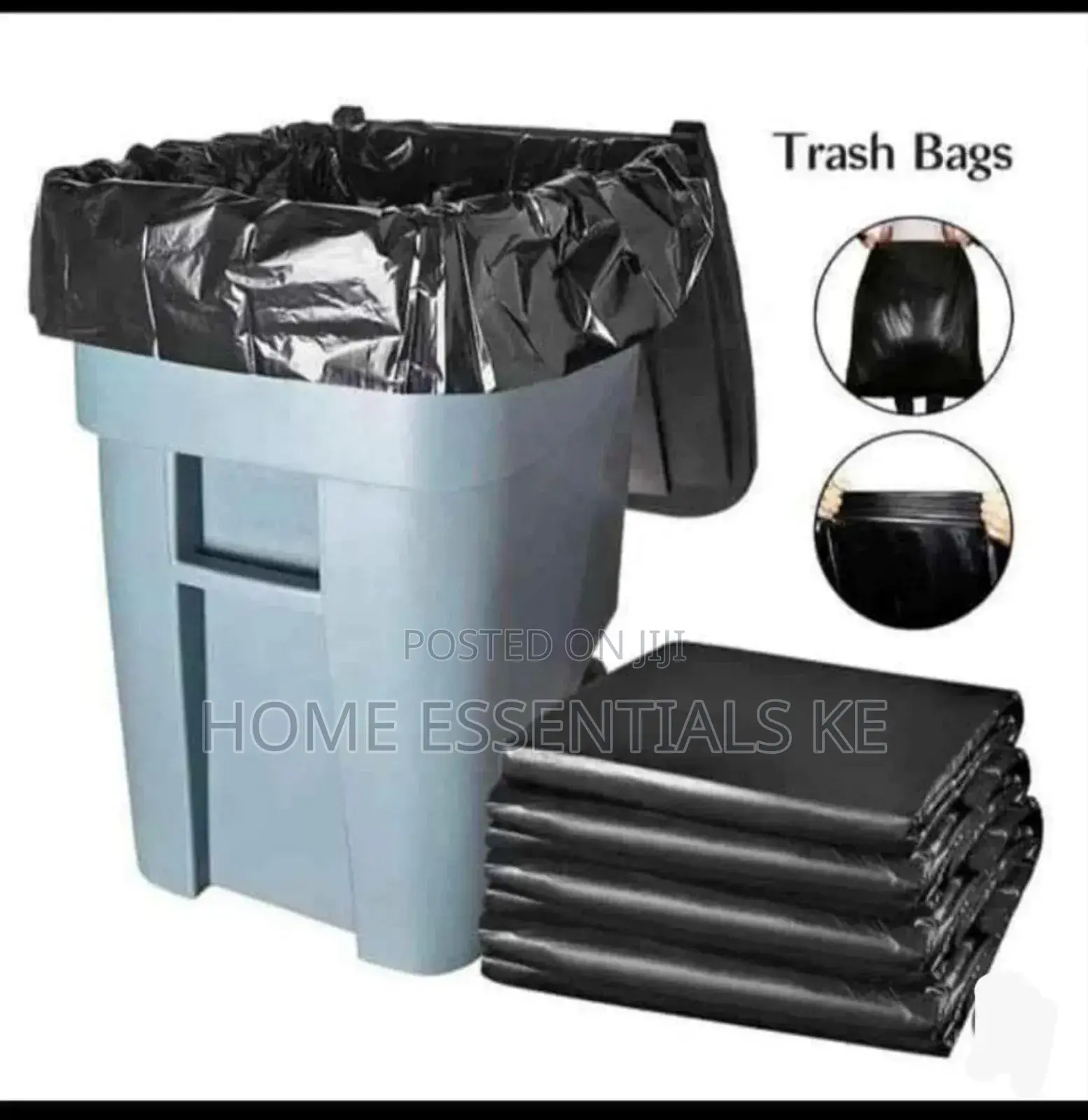 50pcs/Set Black Large Garbage Bags
