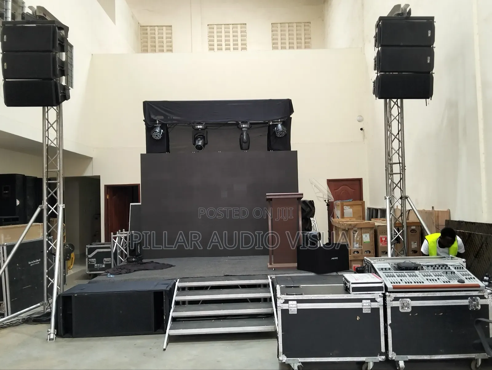 Dry Run for Led Panel Screens, Stage Public Adress for Hire