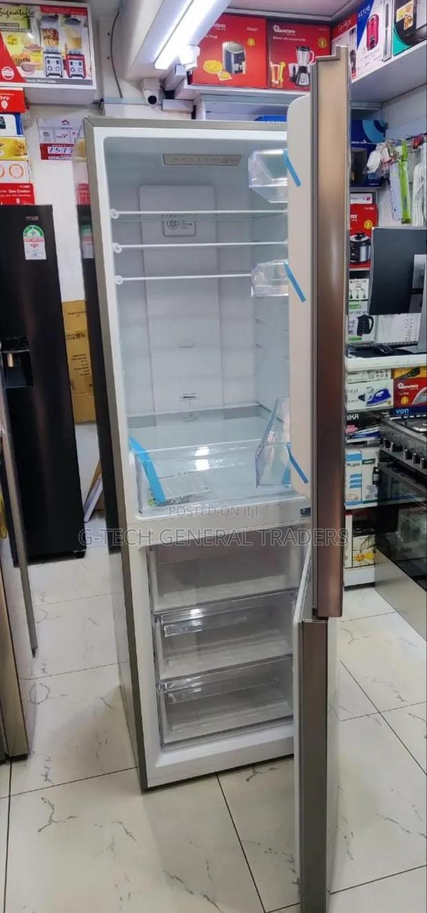 Roch 330l Double Door Bottom Freezer Silver Refrigerator - main view