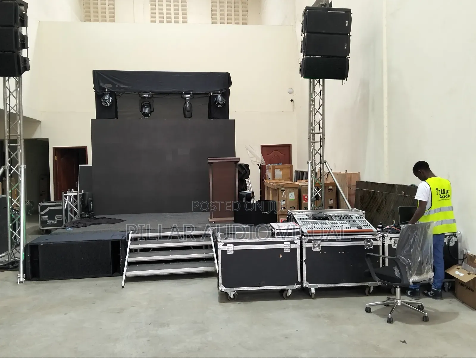 Public Address, Line Ray Set Up for Hire, Rentals