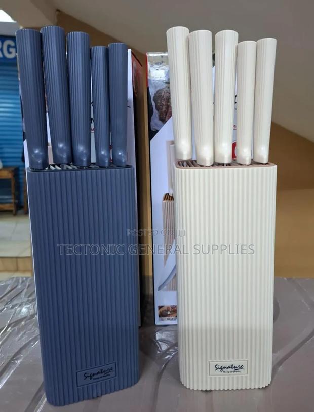 *6pcs High Quality Knives Set- Grey Beige - thumbnail 3