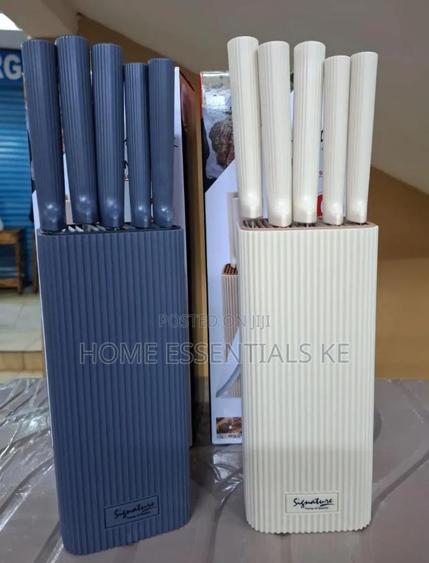 *6pcs High Quality Knives Set- Grey Beige - thumbnail 2