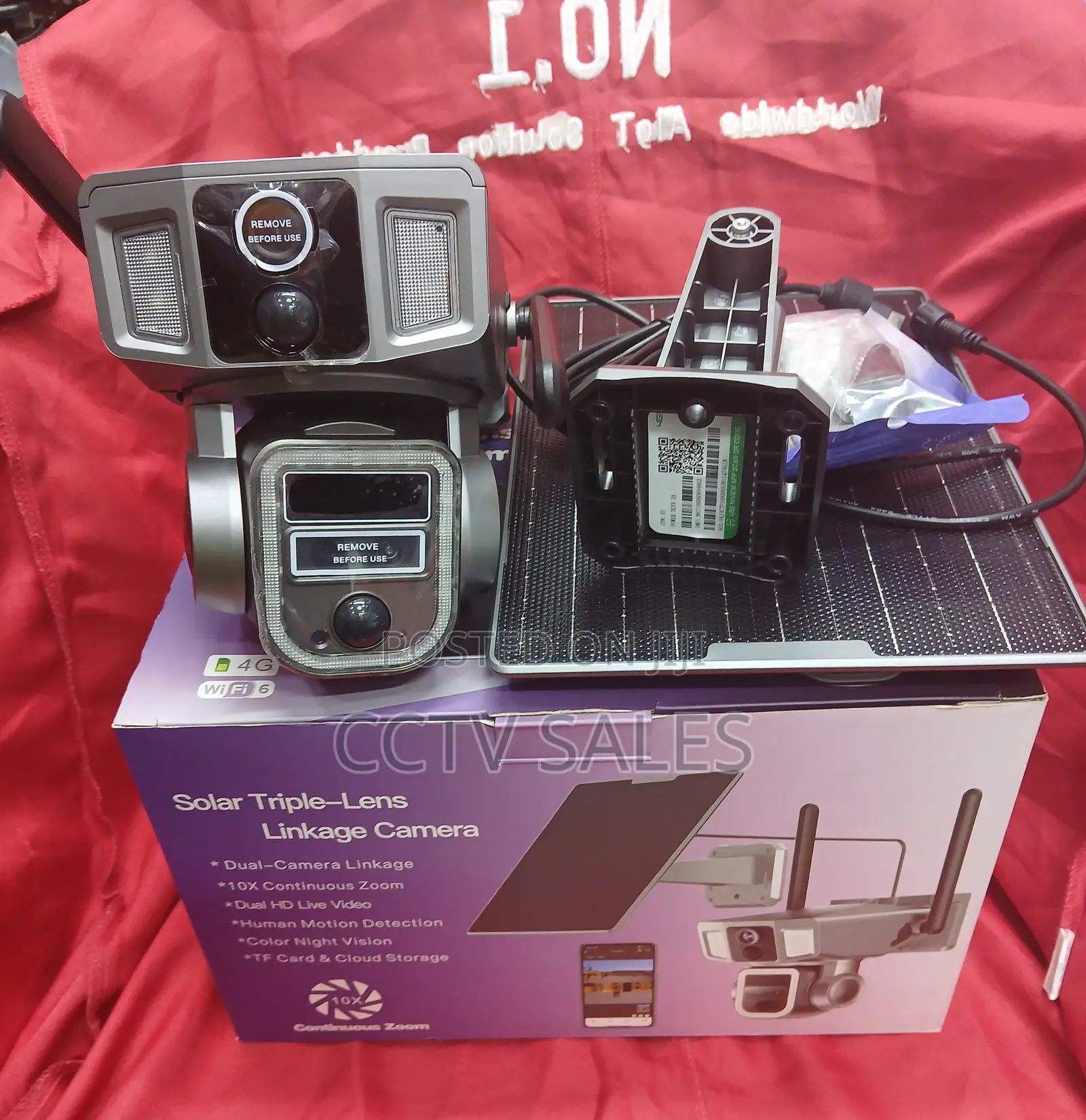 Wifi/4g Triple Lens Solar Camera With Human Motion Detection Ability