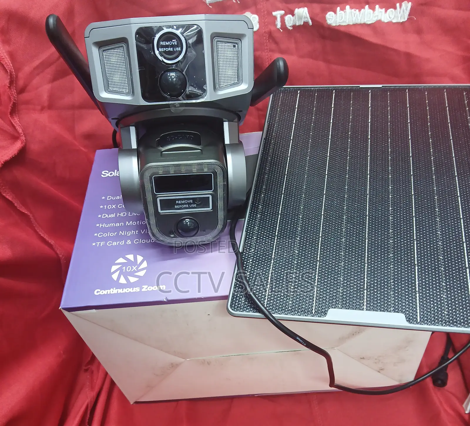 Dual-Camera Linkage Solar Triple-Lens Both Wifi and 4g Ability