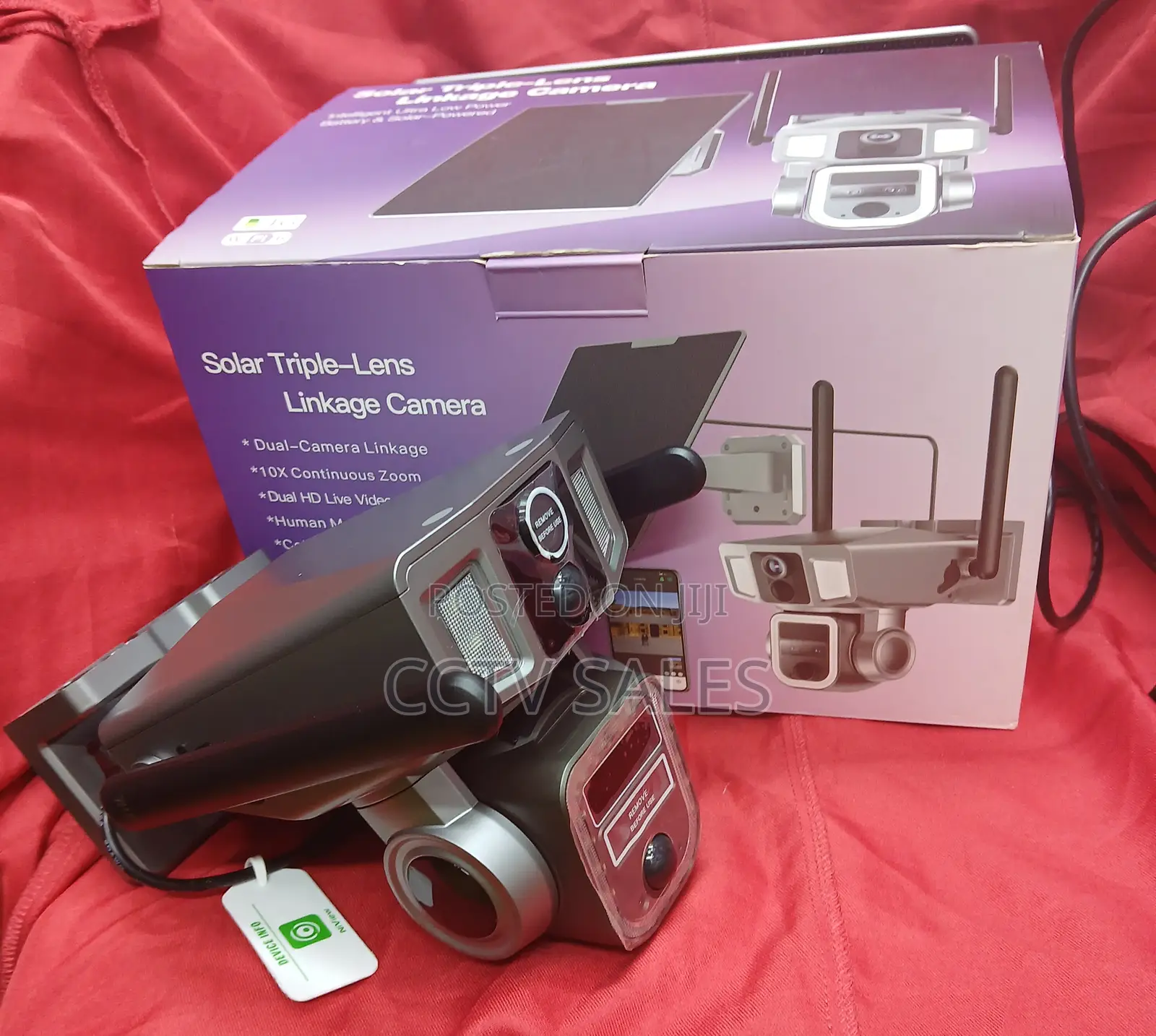 Intelligent Ultra Low Power Battery Solar Powered Triple Lens Camera