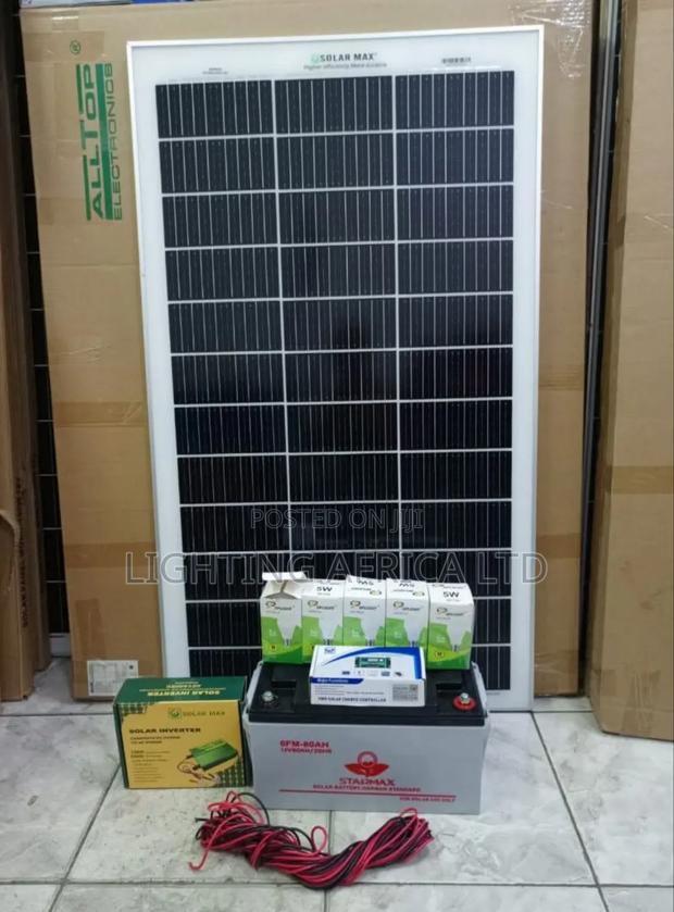 Top Quality 100 Watt Solar -80a Battery -10a Controller -300w Inverter