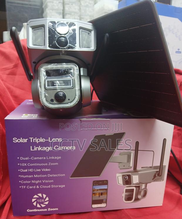 Multiple Installation Modes 4g/Wifi Triple-Lens Solar Powered Camera - main view