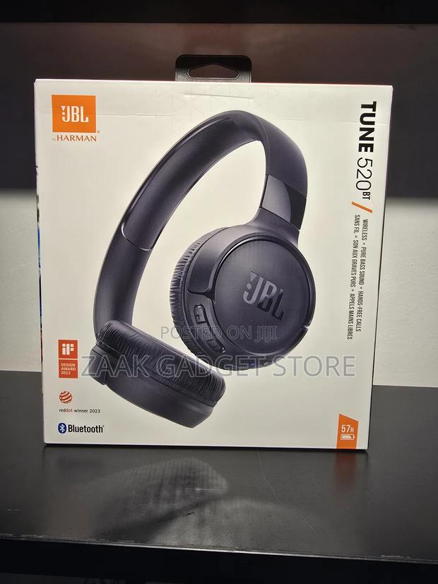 JBL Bluetooth Headphones With Pure Bass Sound -Tune 520bt