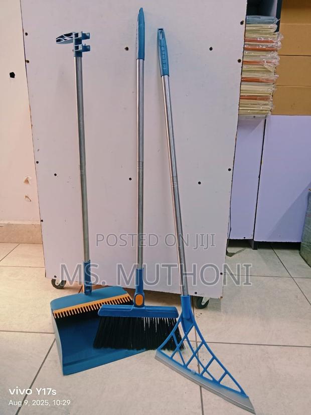 3 in 1 Rotating Long Broom Scoop Dustpan Set - main view