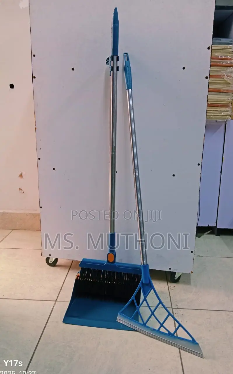 3 in 1 Rotating Long Broom Scoop Dustpan Set