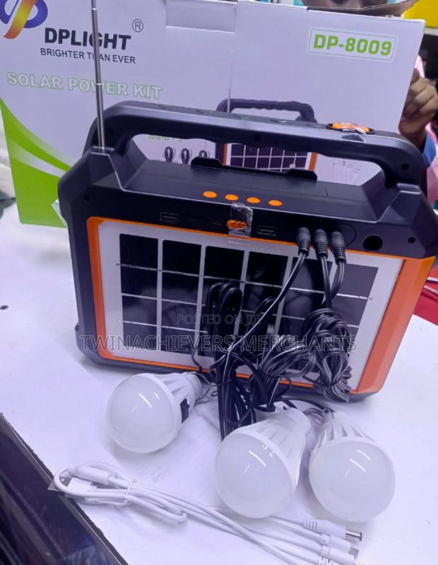 Dp Solar Power Kit,3bulbs,Music Speakers,Multi-Chargers