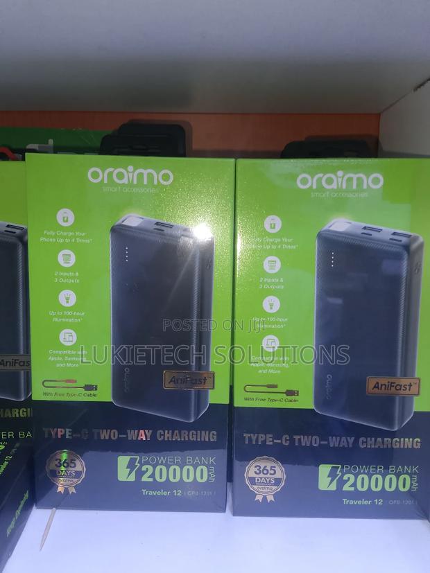 20000mah Oraimo Powerbank Slim Portable Powerbank - thumbnail 3