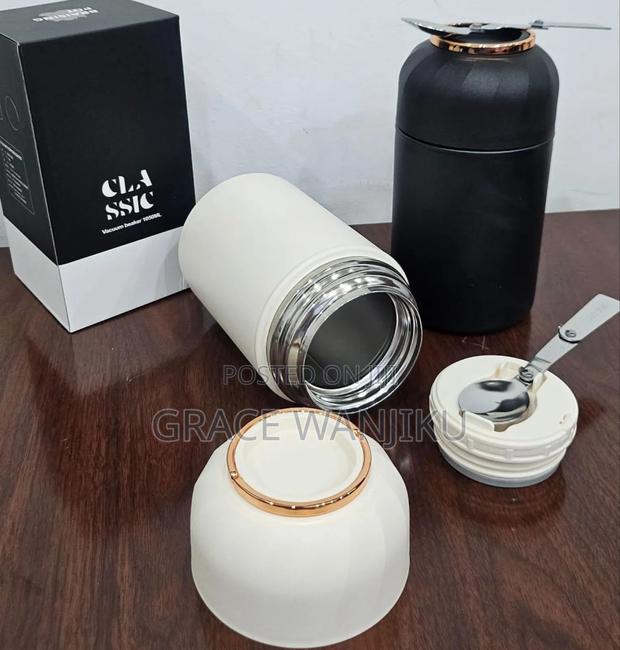 Big Size 1050ml Classic Food Flask Thermos With Foldable Spoon - main view